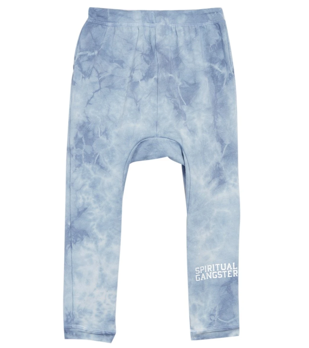 Spiritual Gangster Girls Rainbow Harem Joggers True Blue Tie Dye