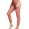 DYI Printed Signature 7/8 Yoga Leggings Brick/White Diamonds