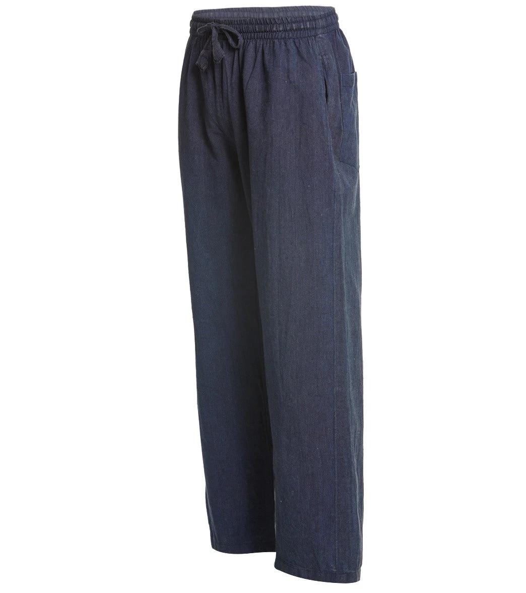 Yak & Yeti Men's Washed Out Yoga Meditation Lounging Pants Blue