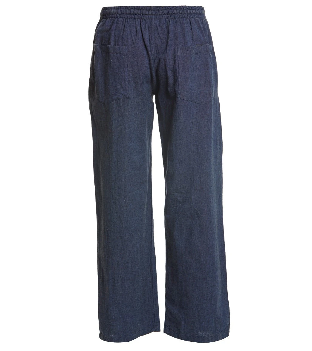 Yak & Yeti Men's Washed Out Yoga Meditation Lounging Pants Blue - Image 2