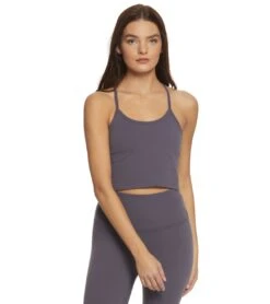 Beyond Yoga Slim Racerback Cropped Tank Deep Amethyst