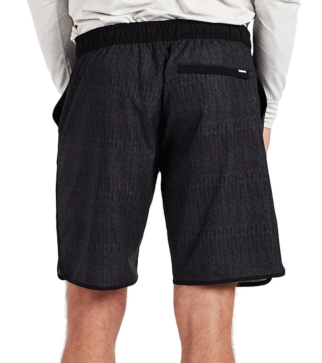 Vuori Men's Banks Shorts Black Herringbone Texture - Image 2