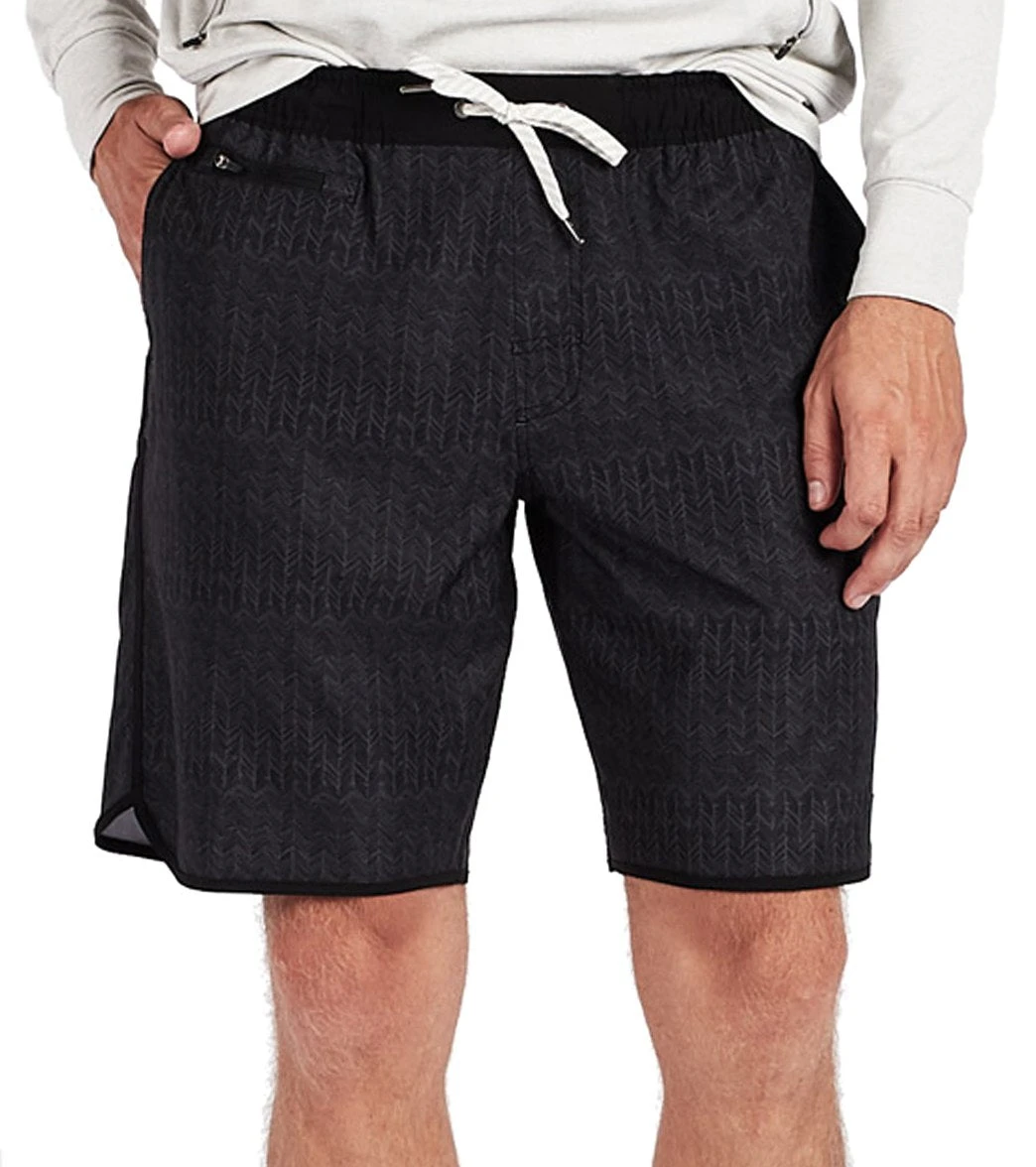 Vuori Men's Banks Shorts Black Herringbone Texture - Image 4