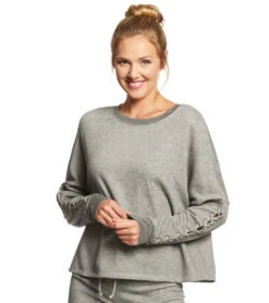 Beyond Yoga Lasso Tie Cropped Pullover