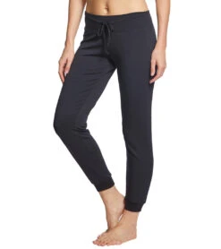 Beyond Yoga Cozy Fleece Lounge Around Midi Joggers Black