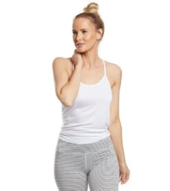 Beyond Yoga Slink It Over Yoga Tank White