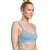Beyond Yoga Cross Strap V-Neck Yoga Sports Bra Blue Crush
