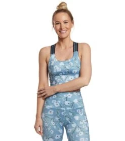 Beyond Yoga Lux Stripe Hype Cropped Yoga Tank