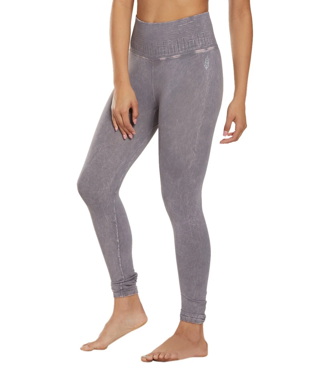 Free People High Waisted Shanti Yoga Leggings Light Purple - Image 4