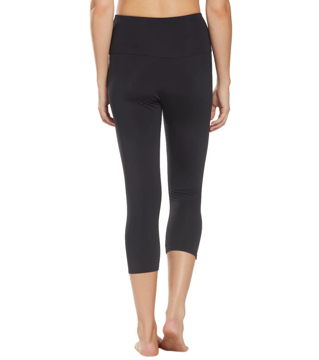 Onzie High Waisted Yoga Capris Black - Image 2