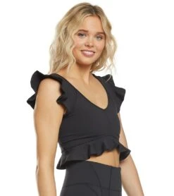 Free People Movement Virgo Performance Yoga Crop Top Black