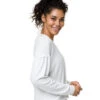Onzie Weekend Crew Neck Pullover White Hush Puppy
