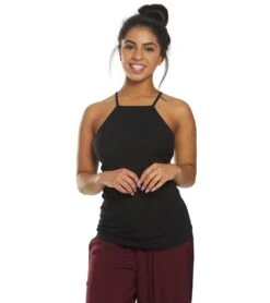 Hard Tail Mitered Low V-Back Yoga Support Tank