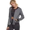 Beyond Yoga Ticking Time Bomber Jacket Gray & Stormy Heather