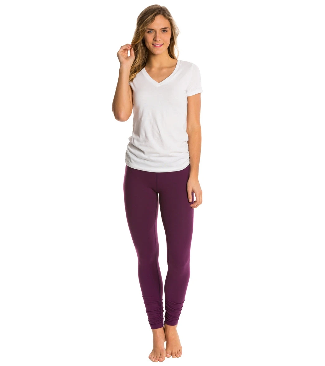 Beyond Yoga Women's Essential Gathered Yoga Leggings Imperial Violet - Image 3