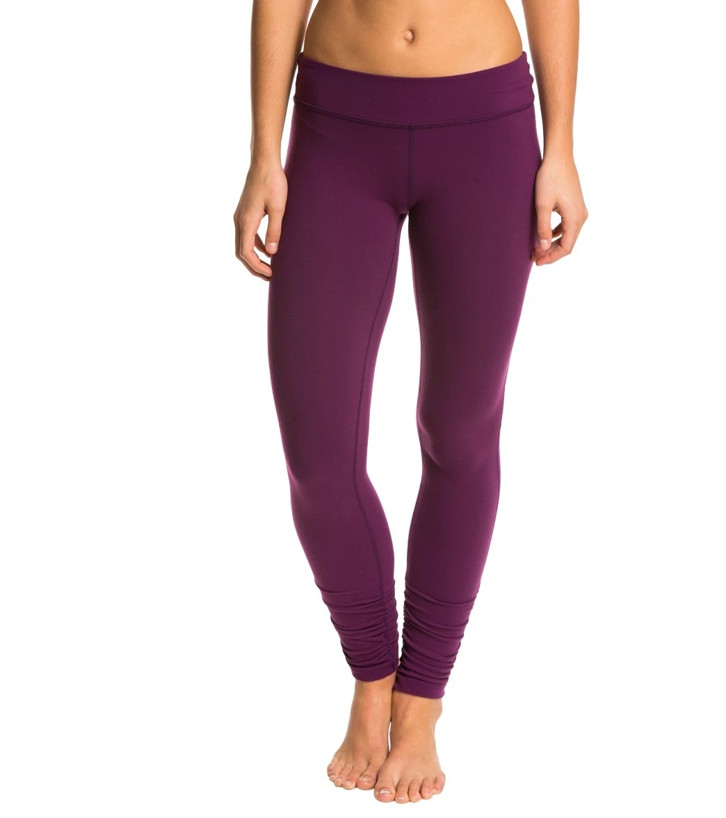 Beyond Yoga Women's Essential Gathered Yoga Leggings Imperial Violet - Image 4