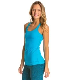 Beyond Yoga Long Racerback Cami Turqouise Tide