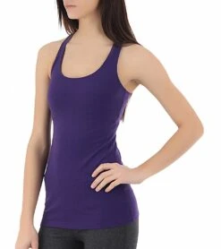 Beyond Yoga Long Racerback Cami Black Orchid