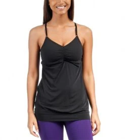 Beyond Yoga Low Back Yoga Cami Tank Top Black Stripe