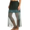 Yak & Yeti Dip Dye Shiffan Maxi Skirt Grey/Black