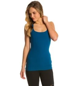 Beyond Yoga Carefree Cut-Out Cami Yoga Tank Top Mosaic Blue