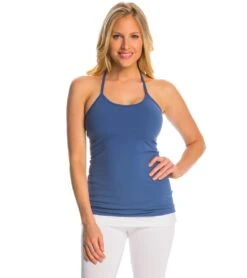 Beyond Yoga Slim Racerback Yoga Tank Top Faded Demin