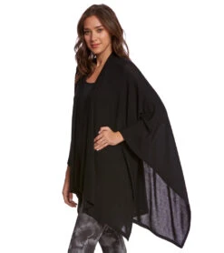 Beyond Yoga Open All Night Poncho Black