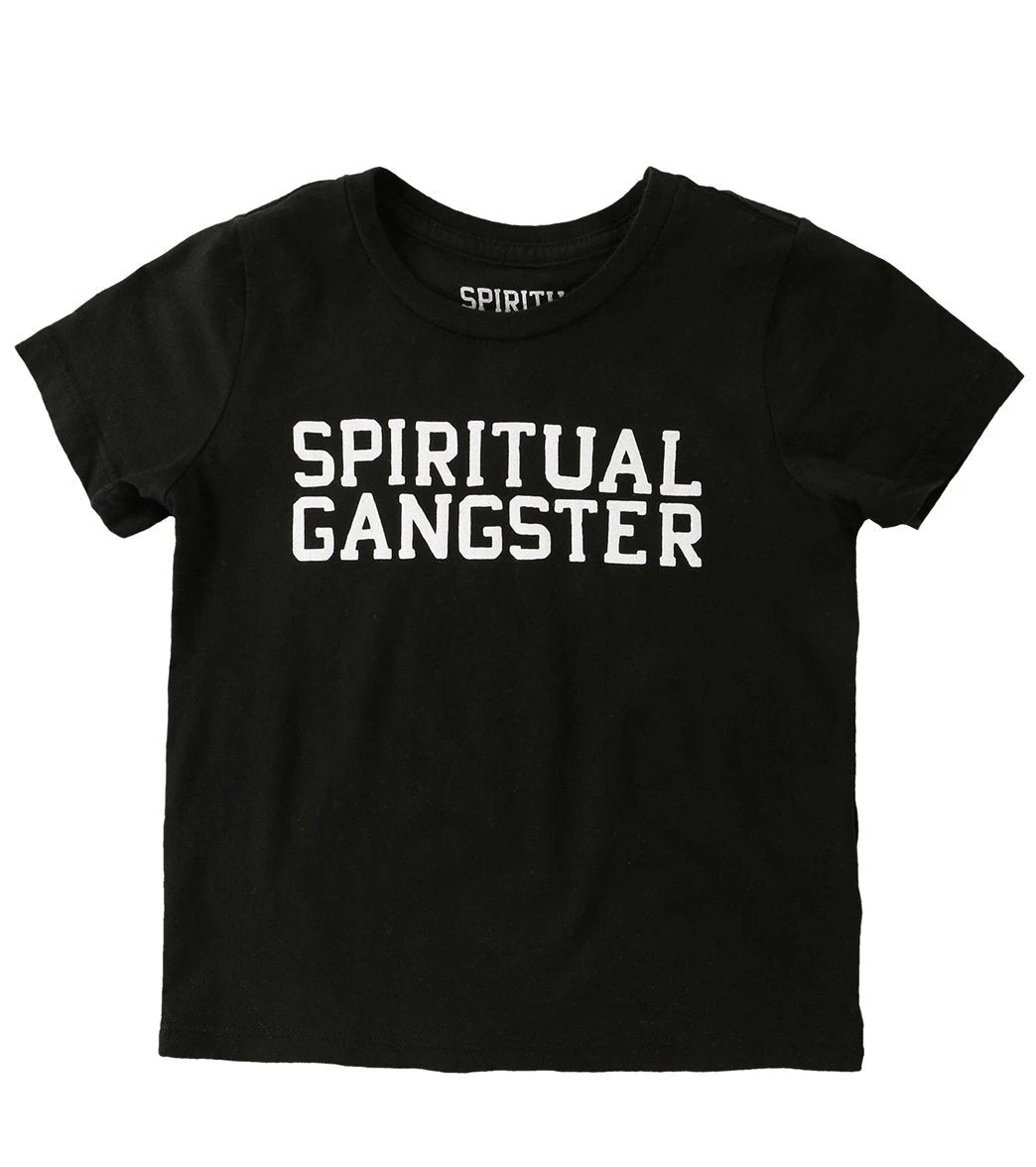 Spiritual Gangster Toddler SG Varsity Yoga Tee Black