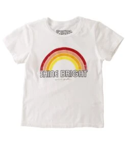 Spiritual Gangster Toddler Girls Retro Rainbow Tee