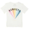 Spiritual Gangster Kids Girls Namaste Rainbow Tee Cream