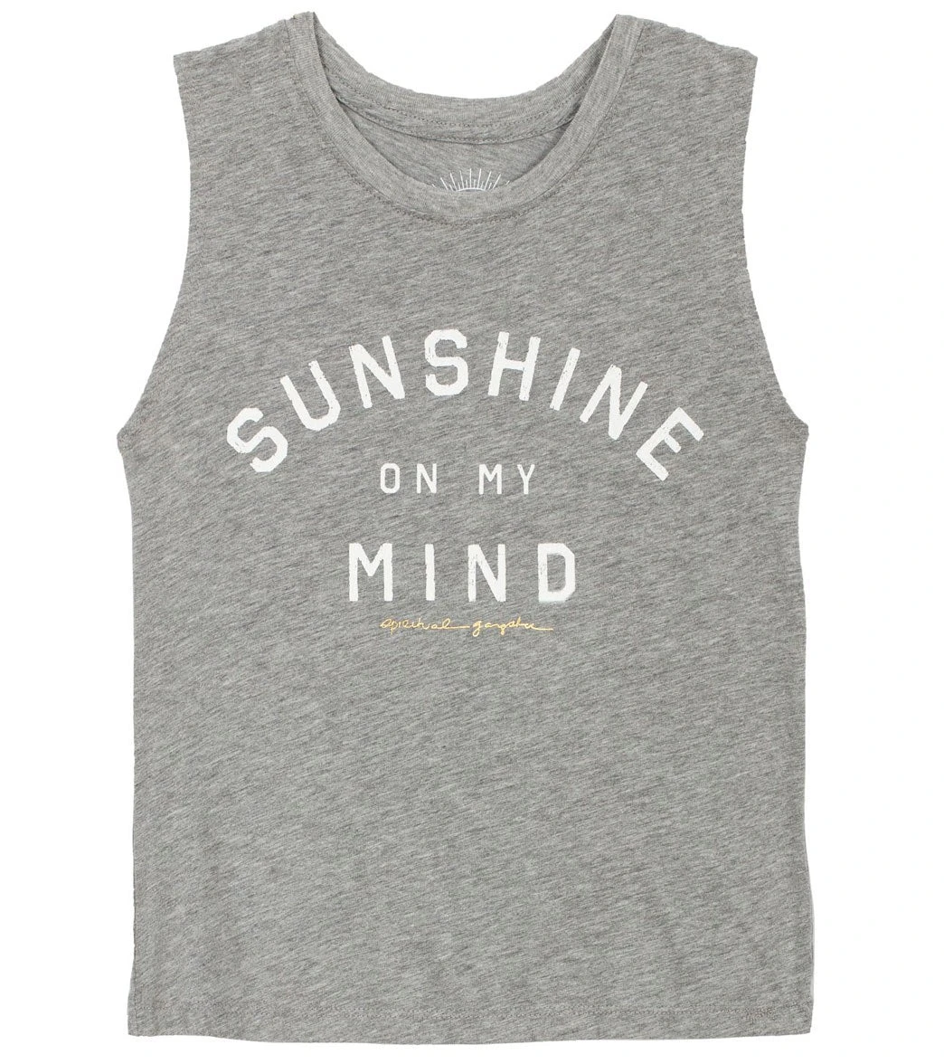 Spiritual Gangster Kids Girls Sunshine On My Mind Muscle Tank - Image 2