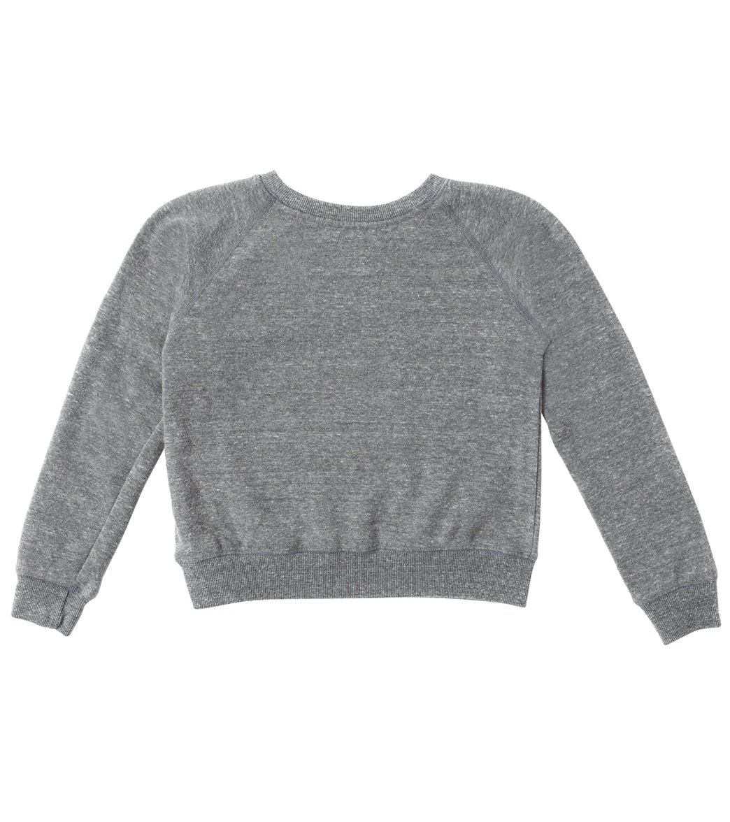 Spiritual Gangster Kids Varsity BF Yoga Sweatshirt Heather Grey