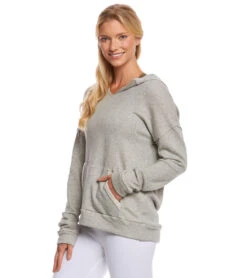 Beyond Yoga Every Afternoon Pullover Hoodie Light Heather Gray
