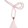Mala Collective I Am Love Japa Mala Necklace Rose Quartz/Rudraksha