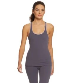 Beyond Yoga Slip Open Tank Deep Amethyst