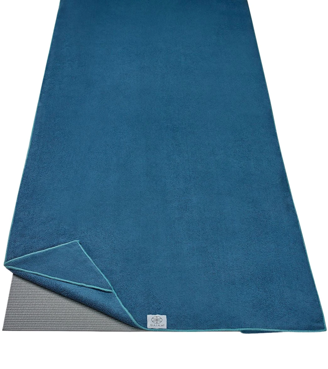 Gaiam Stay-Put Yoga Mat Towel Lake - Image 2