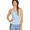 PrAna Momento Yoga Top Blue Sheen