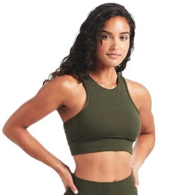 Vuori Juno Yoga Sports Bra Evergreeen Heather
