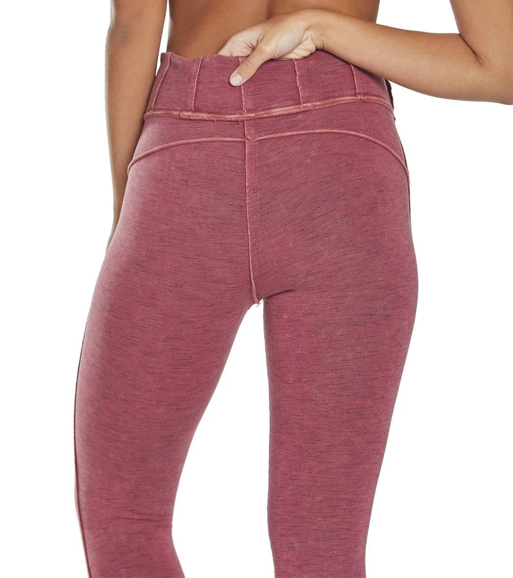 Free People Hybrid Yoga Leggings Dark Pink - Image 5