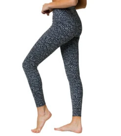 Onzie Tech Cell Phone Pocket Yoga Leggings Honey Leopard