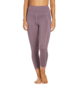 Balance Collection Eclipse Contender Yoga Capris Black Plum