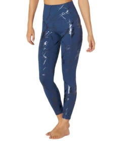 Beyond Yoga Lost Your Marbles High Waisted 7/8 Yoga Leggings Blue Horizon/Shiny Navy Marble