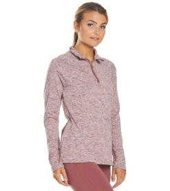 Balance Collection 1/4 Zip After Yoga Pullover Heather Amaranth