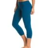 Beyond Yoga Essential Gathered Yoga Capris Mosaic Blue