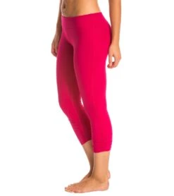 Beyond Yoga Essential Gathered Yoga Capris Wildberry