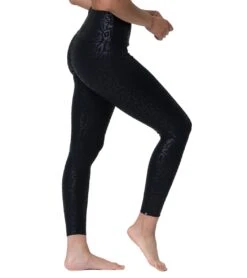Onzie Printed Foil 7/8 Yoga Leggings Night Leopard