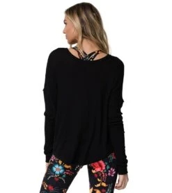 Onzie Raglan Yoga Pullover Black