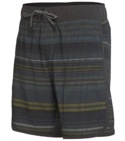 PrAna Men's Ground Speed 7.5" Inseam Yoga Shorts Rye Pontoon