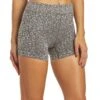 Free People Movement Leopard Yoga Shorts Carbon