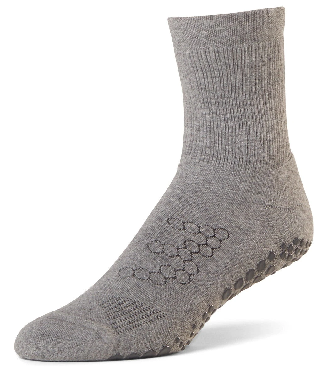 BASE 33 Unisex Crew Yoga Socks Grey - Image 2